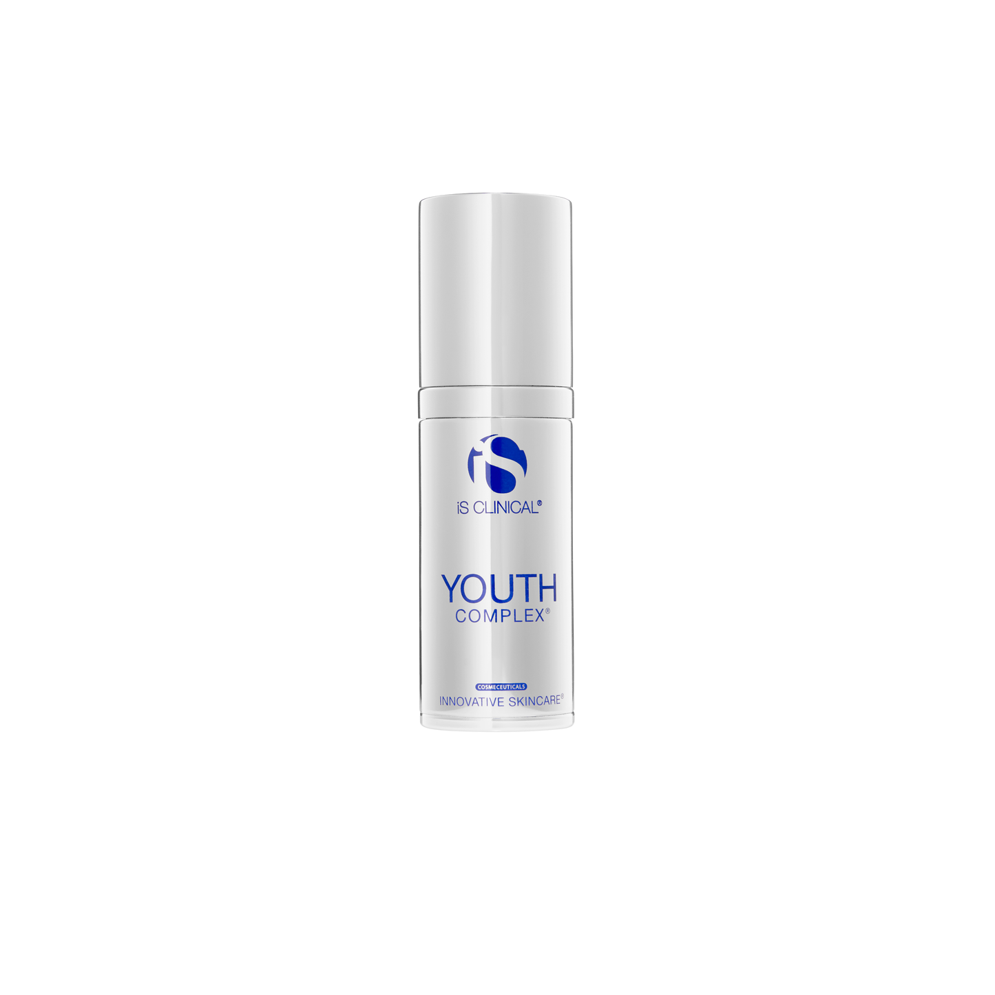 Skincare bottle labeled 'Youth Complex' on a white background