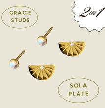 Load image into Gallery viewer, Gracie Studs + Sola Plates
