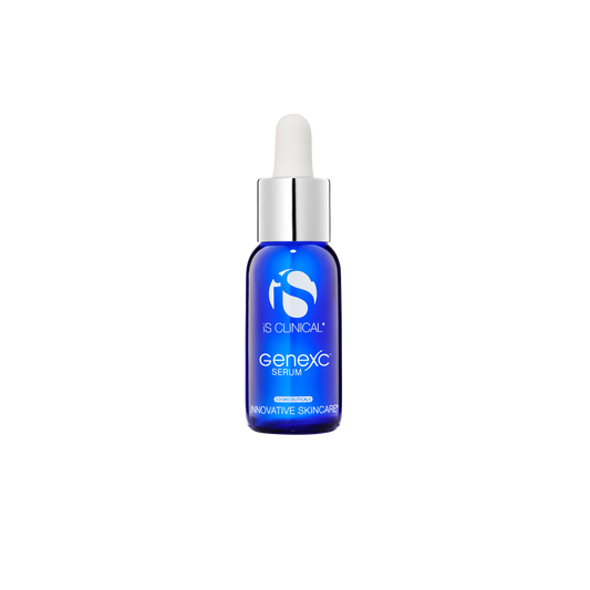 IS Clinical GenexC Serum bottle with dropper on a white background