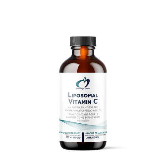Bottle of Liposomal Vitamin C on a white background