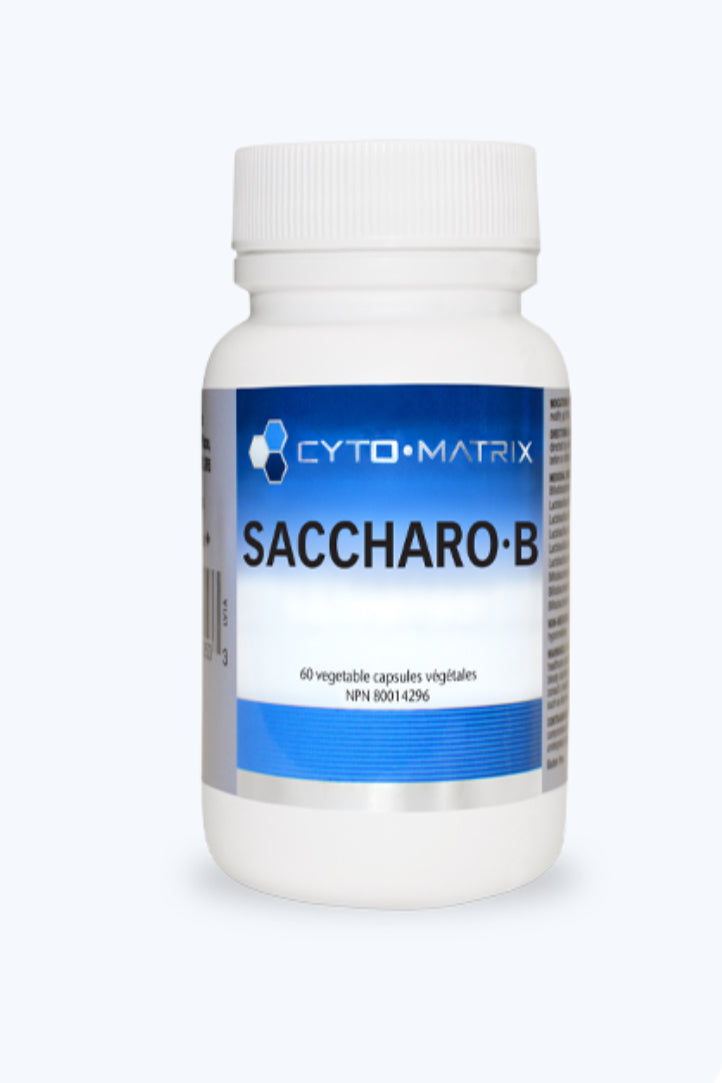 Cyto-Matrix Saccharo-B supplement bottle on a white background