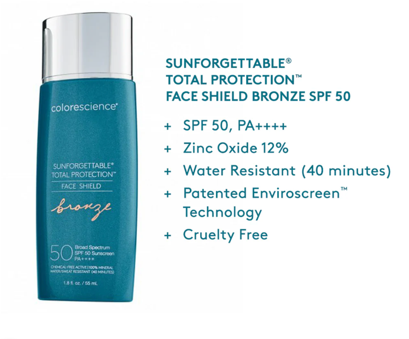 Sunforgettable® Total Protection® Face Shield SPF 50 Glow & Bronze
