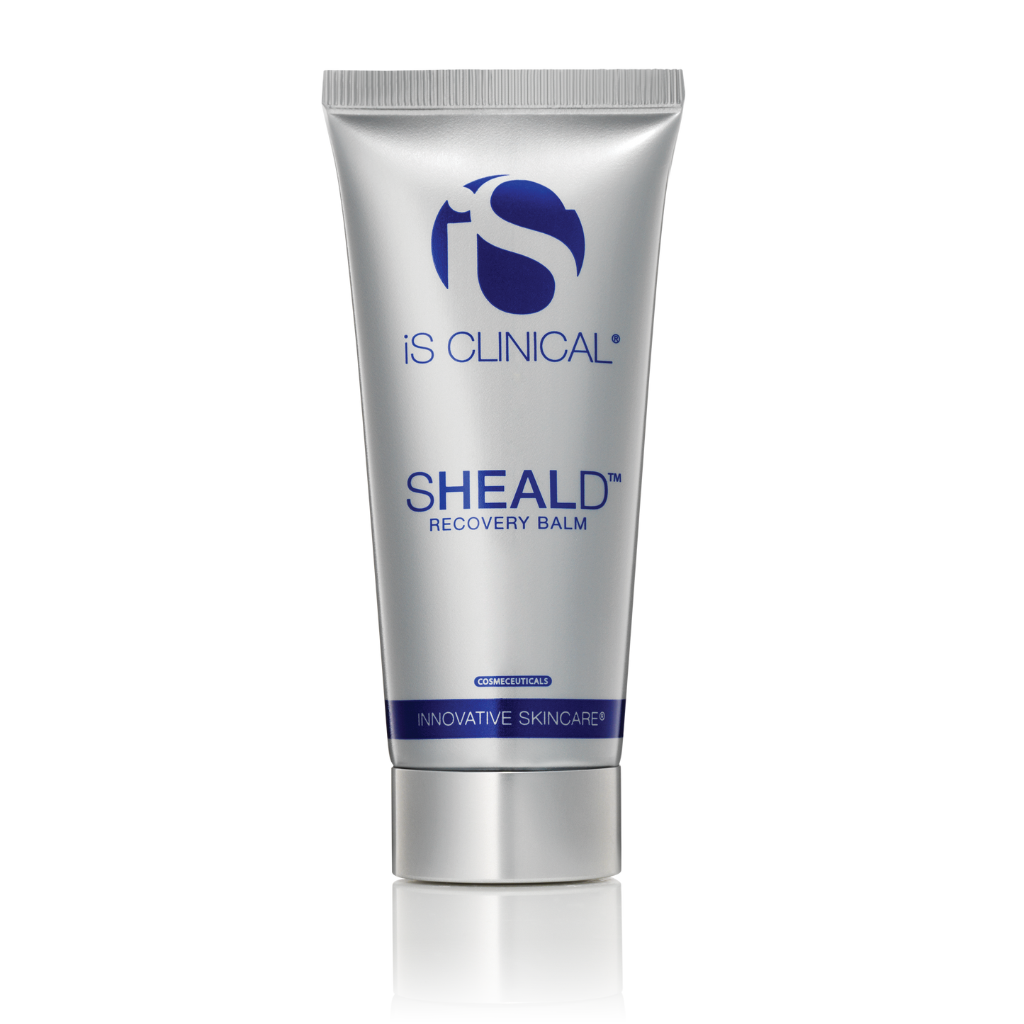 iS Clinical SHEALD Recovery Balm tube on a white background
