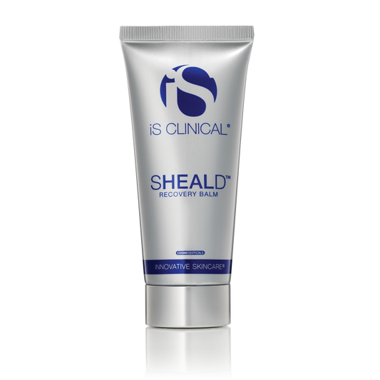 iS Clinical SHEALD Recovery Balm tube on a white background