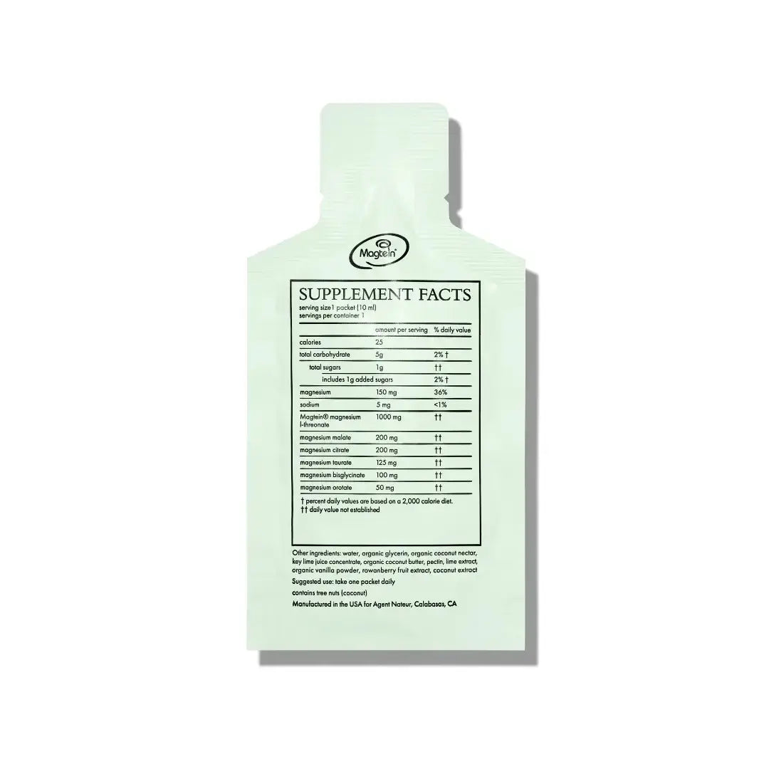 Supplement facts label on a green background