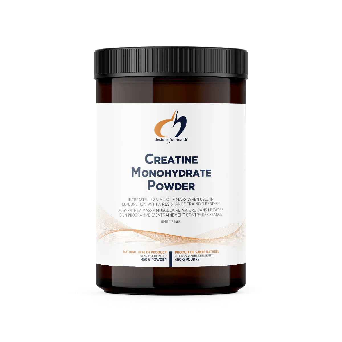 Creatine Monohydrate Powder container with label on a white background